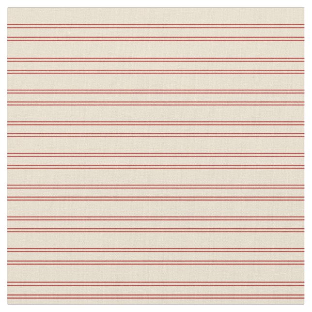 Beige und rote Streifen Stoff (Nahaufnahme)