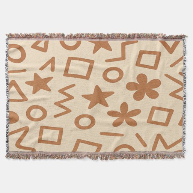 Beige und rötliche Keule Decke (Vorderseite)