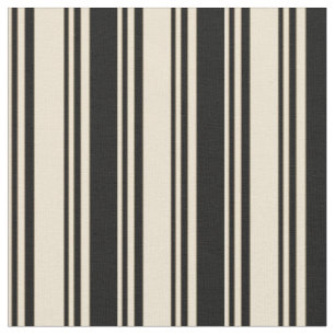 Beige und schwarz gefärbte Linse/Streifenmuster Stoff