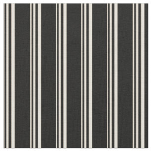 Beige und schwarz gefärbte Linse/Streifenmuster Stoff