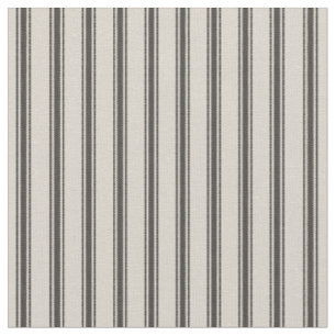 Beige und schwarze klassische Tick-Streifen Stoff