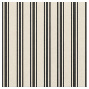 Beige und schwarze Streifen/Linienmuster Stoff