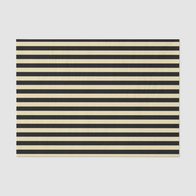 Beige und schwarze Streifen Seidenpapier (Vorderseite)