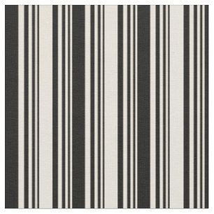 Beige und schwarze Streifen Stoff