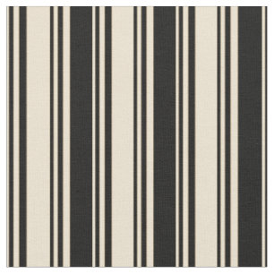 Beige und Schwarze Streifen Stoff