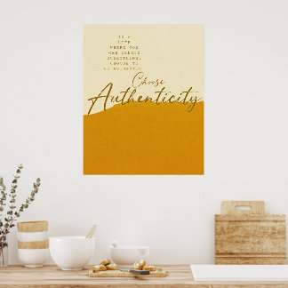 Beige- und Senfgelb-Zitatposter – Minimalistische  Poster