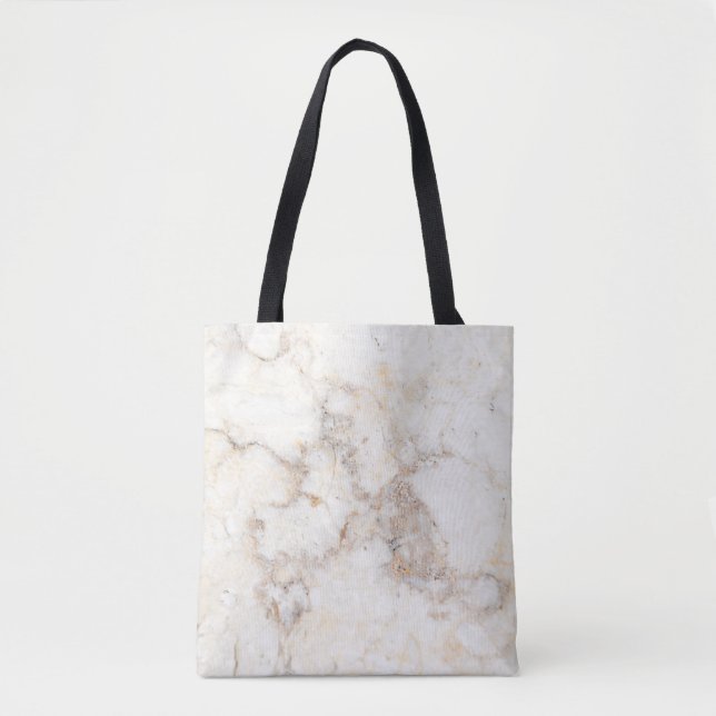 Beige und weißer Marmorstein Tasche (Vorderseite)