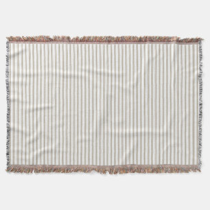 Beige und weißer Ticking-Streifen Decke