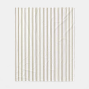 Beige und weißer Ticking-Streifen Fleecedecke