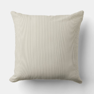 Beige und weißer Ticking-Streifen Kissen