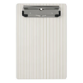 Beige und weißer Ticking-Streifen Mini Klemmbrett