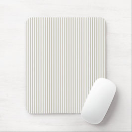 Beige und weißer Ticking-Streifen Mousepad