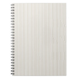 Beige und weißer Ticking-Streifen Notizblock