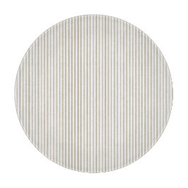 Beige und weißer Ticking-Streifen Schneidebrett