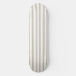 Beige und weißer Ticking-Streifen Skateboard
