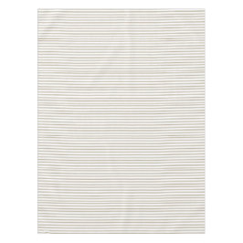 Beige und weißer Ticking-Streifen Tischdecke