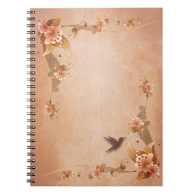 Beige Vintag Lilies Notizblock (Vorderseite)