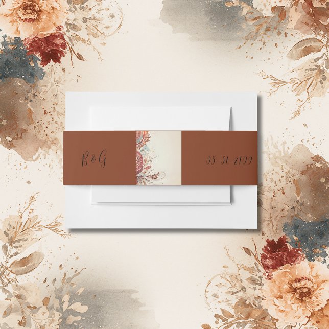 Beige-Volkshochzeit Einladungsbanderole (Von Creator hochgeladen)