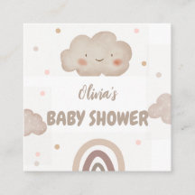 Beige Watercolor Babydusche