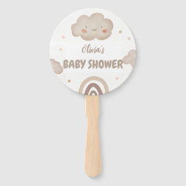 Beige Watercolor Babydusche Fächer