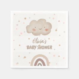 Beige Watercolor Babydusche Serviette
