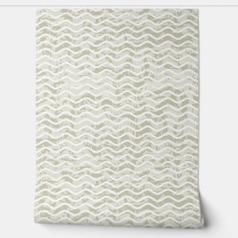 Beige Wavy Design Tapete