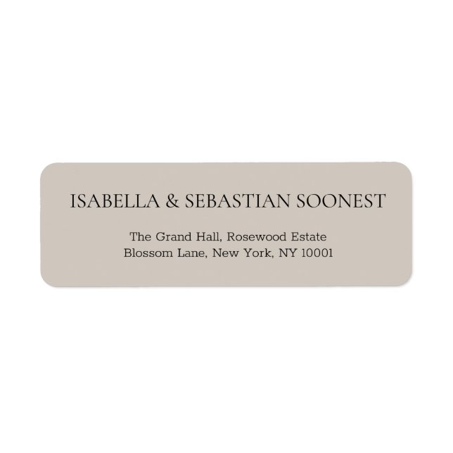Beige Wedding Address (Vorne)