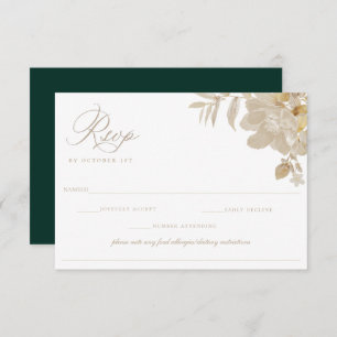 Beige Wedding RSVP Lebensmittelallergie