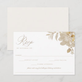 Beige Wedding RSVP Lebensmittelallergie Karte