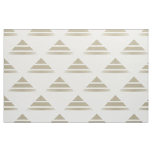 Beige weiße Geo-Dreieck-Muster Stoff