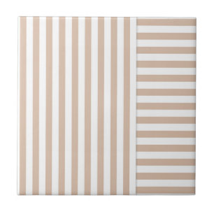 Beige weiße Streifen Fliese
