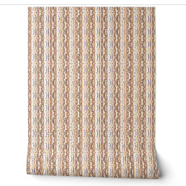 Beige weiße Streifen Tan Brown Muster Tapete