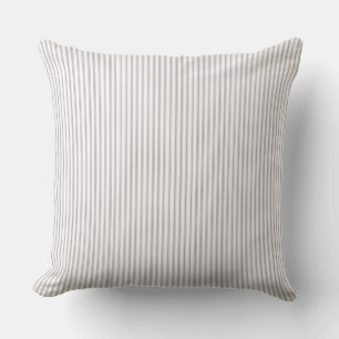 Beige-weiße Ticking-Streifen Kissen