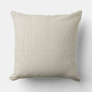 Beige-weiße Ticking-Streifen Kissen