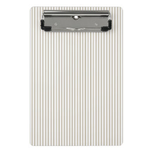Beige-weiße Ticking-Streifen Mini Klemmbrett