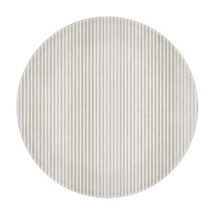 Beige-weiße Ticking-Streifen  Schneidebrett
