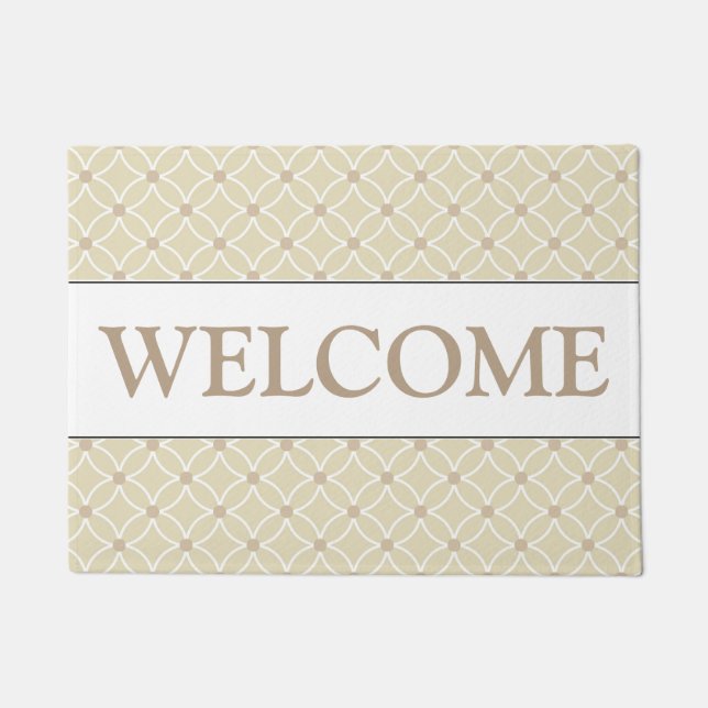 Beige Welcome Doormat Fußmatte (Vorderseite)