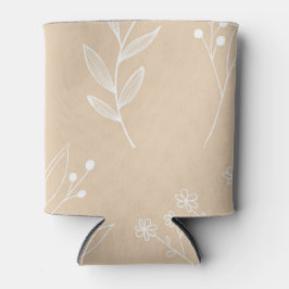 Beige White Corner Floral Boho Wedding Dosenkühler