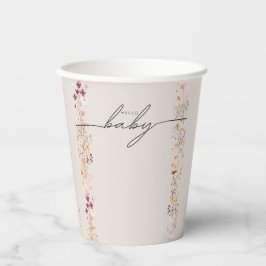 Beige Wildblume Babyduschgeschirr Pappbecher