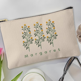 Beige Wildblumen Elegance Boho Trendy Zubehörtasche