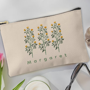 Beige Wildblumen Elegance Boho Trendy Zubehörtasche