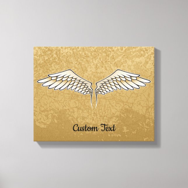 Beige Wings Canvas Print Leinwanddruck (Vorderseite)