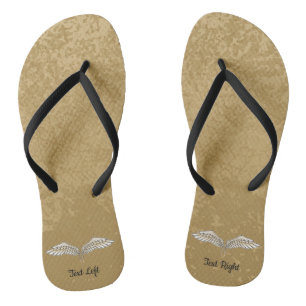 Beige Wings Flip Flops