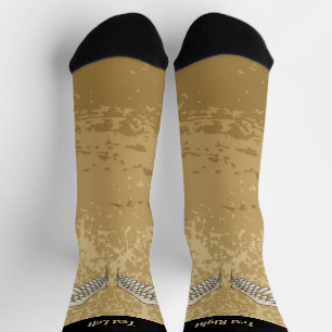 Beige Wings Socks Socken