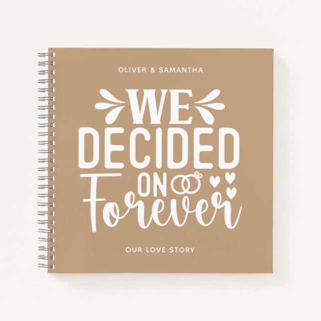 Beige wir entschieden uns für Forever Notebook Notizbuch (Vorderseite)