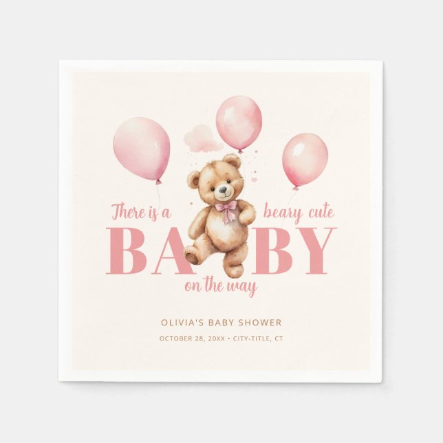 Beige wir können frühzeitig Minimalistische Babydu Serviette (Vorderseite)