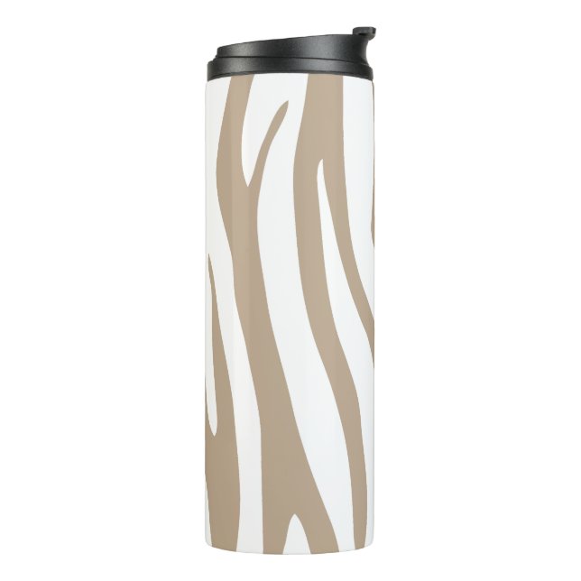 Beige-Zebra Thermosbecher (Nach links gedreht)