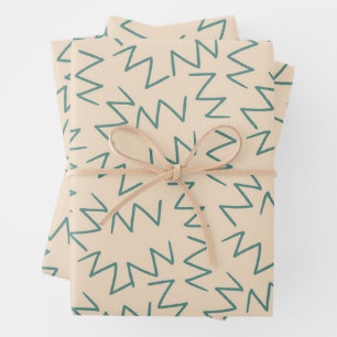 Beige-Zickzack-elegante Geschenkverpackung für jed Geschenkpapier Set