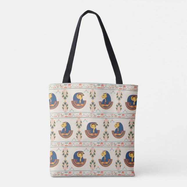 Beige Ziermuster Ägyptischer Tefnut Tasche (Rückseite)