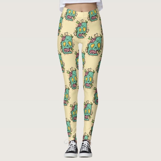 Beige Zombie Leggings (Vorderseite)